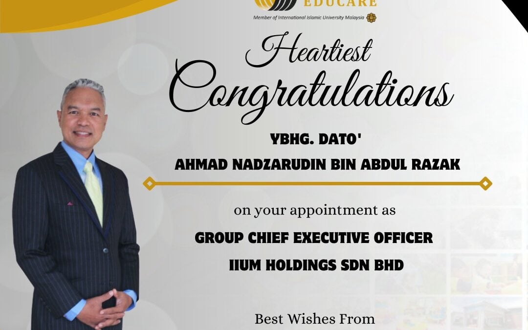 Congratulations to YBhg. Dato’ Ahmad Nadzarudin Bin Abdul Razak